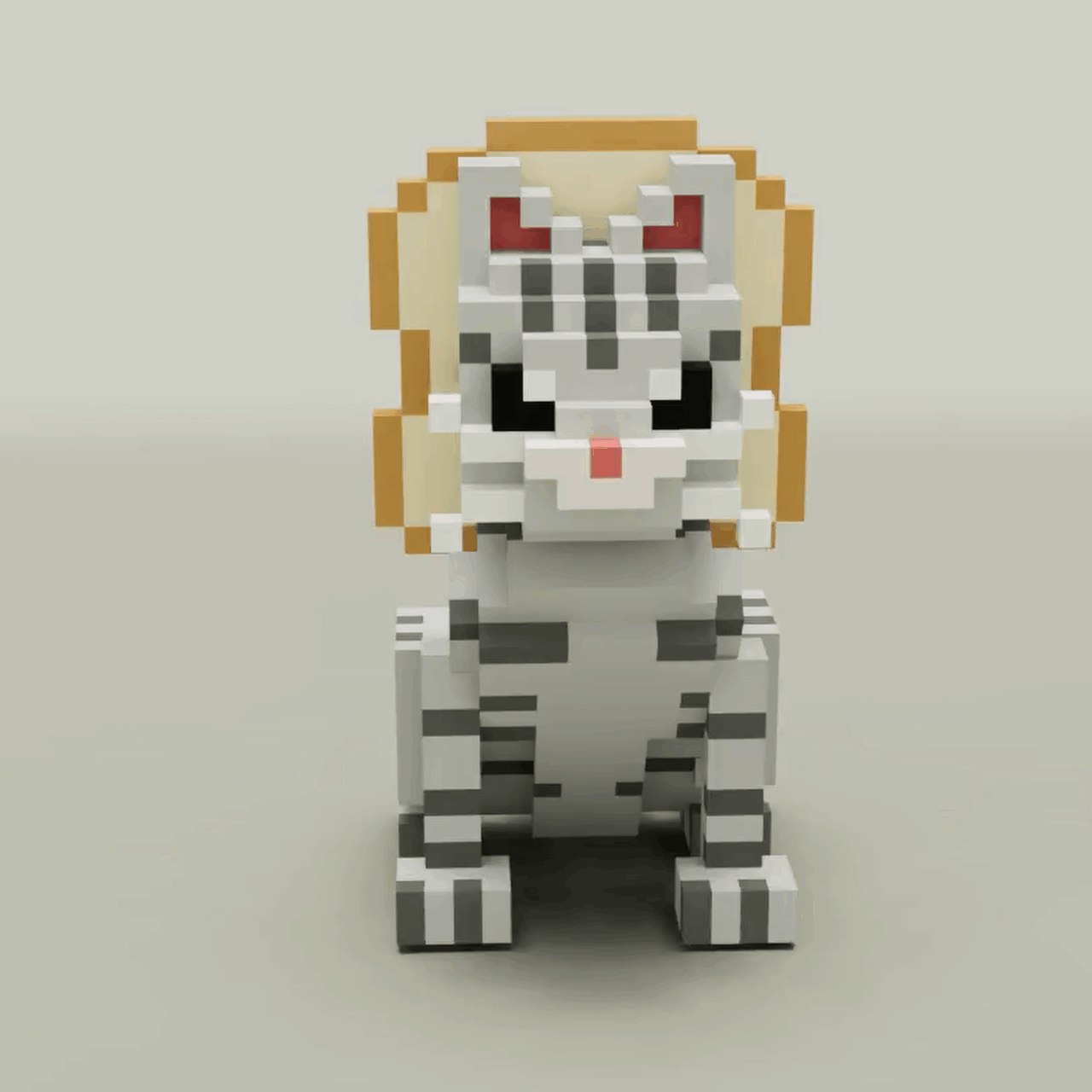 Voxel Toast Cat